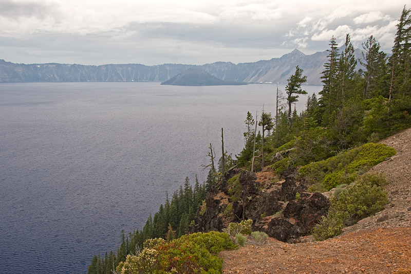 [Distant View of Wizard Island]